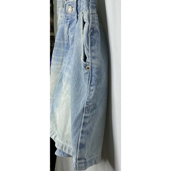 Mossimo Supply Co Juniors Jean Shorts 11 Light Blue White Distressed Denim - Picture 3 of 12